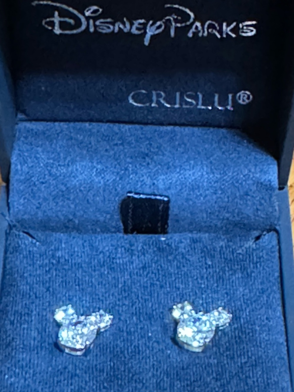 Disney Sparkling Silver Mickey Stud Earrings